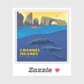Dolfijnen in het Nationaal Park van de Kanaaleilan Sticker (Vel)