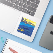 Dolfijnen in het Nationaal Park van de Kanaaleilan Sticker (Laptop met iPhone)
