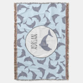 Dolfijnen in het Zee Patroon Deken (Voorkant Verticaal)