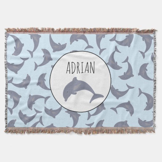 Dolfijnen in het Zee Patroon Deken (Voorkant)