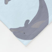 Dolfijnen in het Zee Patroon Fleece Deken (Hoek)