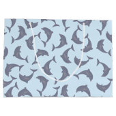 Dolfijnen in het Zee Patroon Groot Cadeauzakje (Achterkant)