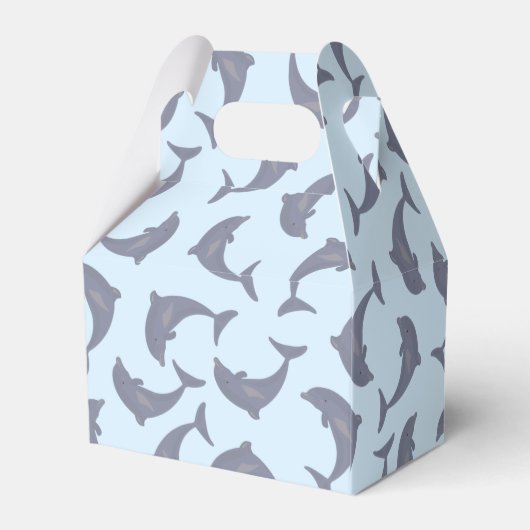Dolfijnen in het Zee Patroon Kinderen van Birthday Bedankdoosjes (Achterkant)