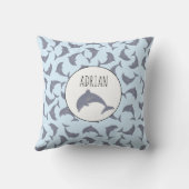 Dolfijnen in het Zee Patroon Kussen (Achterkant)