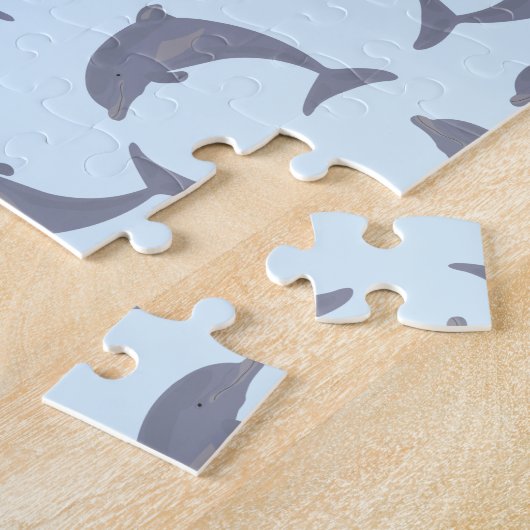 Dolfijnen in het Zee Patroon Legpuzzel (Zijkant)