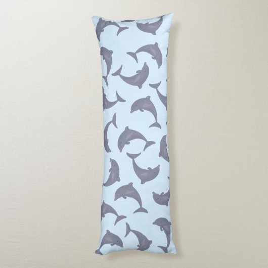 Dolfijnen in het Zee Patroon Lichaamskussen (Achterkant (Verticaal))