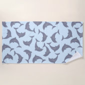 Dolfijnen in het Zee Patroon Strandlaken (Voorkant)
