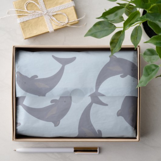 Dolfijnen in het Zee Patroon Tissuepapier (Geschenk)