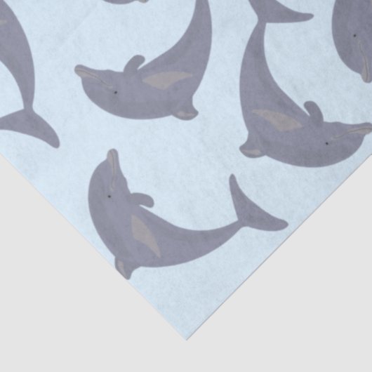 Dolfijnen in het Zee Patroon Tissuepapier (Detail)