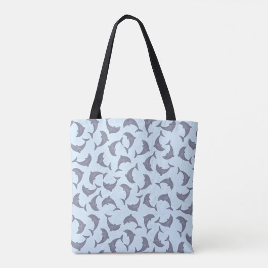 Dolfijnen in het Zee Patroon Tote Bag (Achterkant)