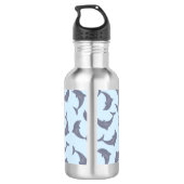 Dolfijnen in het Zee Patroon Waterfles (Achterkant)