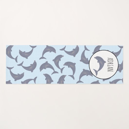 Dolfijnen in het Zee Patroon Yogamat (Voorkant (horizontaal))