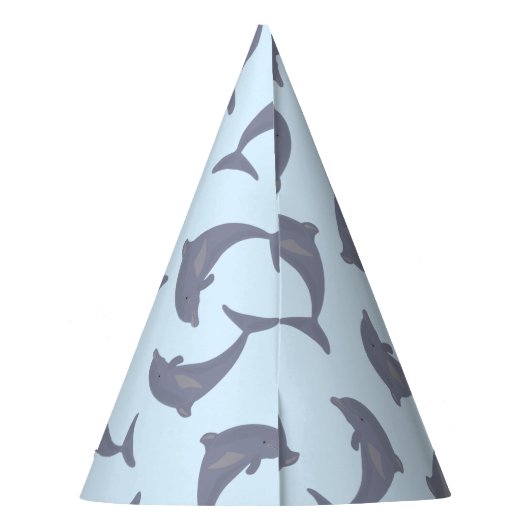 Dolfijnen in het Zee Pattern Birthday Party Feesthoedjes (Achterkant)