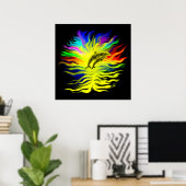 Dolfijnen in het zonlicht poster (Thuiskantoor)