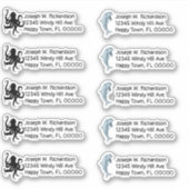 Dolfijnen in octopus-vormige retouradres Stickers (Voorkant)