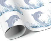 Dolfijnen in Splashingwater Cadeaupapier (Rol Hoek)