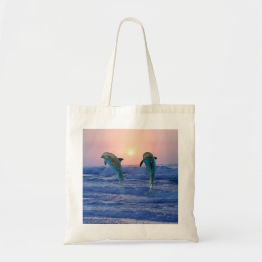 Dolfijnen in zonsopgang tote bag (Voorkant)