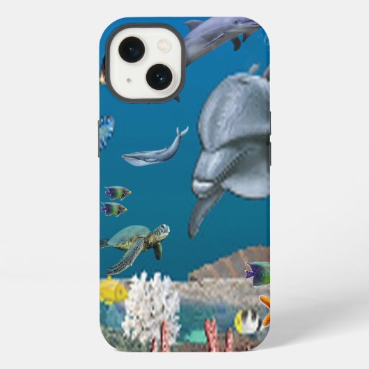 Dolfijnen iPhone hoesje (Achterkant)