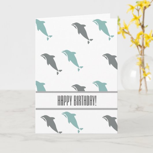 Dolfijnen Kaart (Gele Bloem)