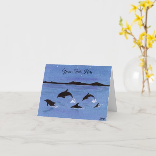Dolfijnen Kaart (Gele Bloem)