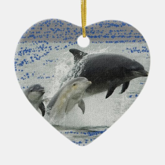 Dolfijnen Keramisch Ornament (Voorkant)