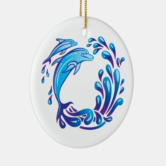 Dolfijnen Keramisch Ornament (Rechts)