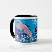 Dolfijnen "Kunst van kinderen" Mok (Voorkant links)