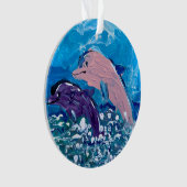 Dolfijnen "Kunst van kinderen" Ornament (voorkant)