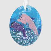 Dolfijnen "Kunst van kinderen" Ornament (voorkant)