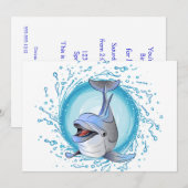 Dolfijnen lachen in Splash Circle Kaart (Voorkant / Achterkant)