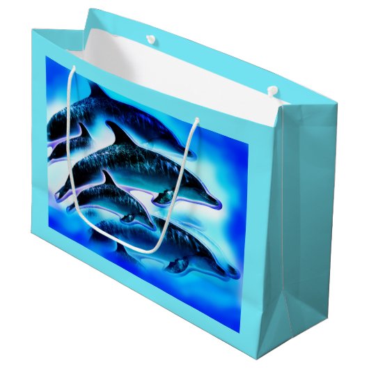 Dolfijnen Large Cadeautasje (Voorkant Gekanteld)