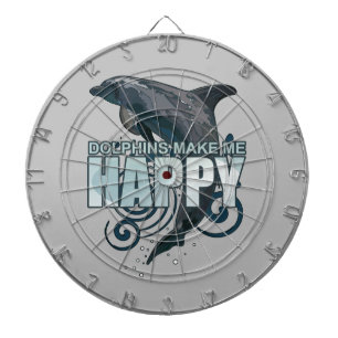 Dolfijnen maken me gelukkig dartbord