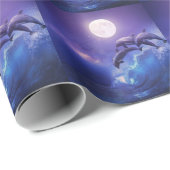 Dolfijnen met maanlicht: Night Ocean Fantasy Cadeaupapier (Rol Hoek)