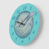 Dolfijnen 'Moeder & Calf'-wandklok Grote Klok (Hoek)