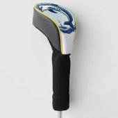 Dolfijnen oceaan golf luxe lederen ontwerp golfheadcover (Schuin)