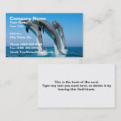 Dolfijnen omhoog visitekaartje (Voorkant / Achterkant)