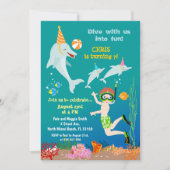 Dolfijnen onder het verjaardagsfeestje van de zee  kaart (Voorkant)