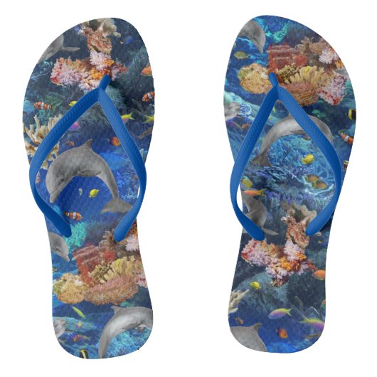 Dolfijnen Onderwater Teenslippers (Voetbed)