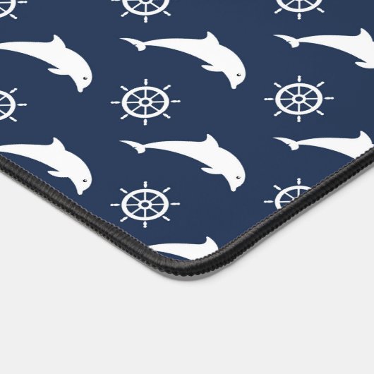 Dolfijnen op het paradepatroon bureaumat (Hoek)