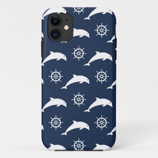 Dolfijnen op het paradepatroon Case-Mate iPhone case (Achterkant)