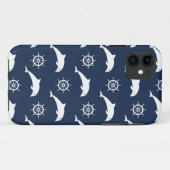 Dolfijnen op het paradepatroon Case-Mate iPhone case (Achterkant (horizontaal))