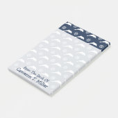 Dolfijnen op het paradepatroon | Jouw namen toevoe Post-it® Notes (Schuin)