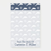 Dolfijnen op het paradepatroon | Jouw namen toevoe Post-it® Notes (Voorkant)