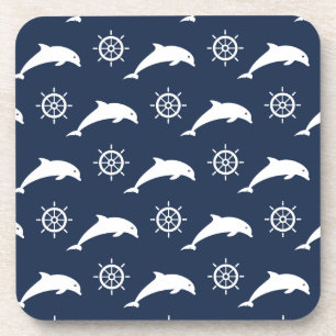 Dolfijnen op het paradepatroon onderzetter