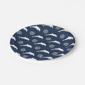 Dolfijnen op het paradepatroon papieren bordje (Gekanteld)