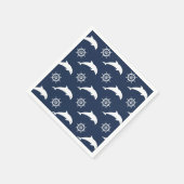 Dolfijnen op het paradepatroon servet (Hoek)