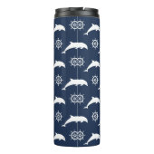 Dolfijnen op het paradepatroon thermosbeker (Achterkant)