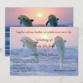 Dolfijnen op Sunrise Beach-huwelijk Aankondiging (Voorkant / Achterkant)