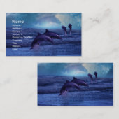 Dolfijnen plezier en spelen visitekaartje (Voorkant / Achterkant)