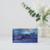 Dolfijnen plezier en spelen visitekaartje (Staand voorkant)